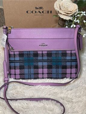 ✨ Coach East/West Pop Pouch in Lilac/Blue Crossbody ✨